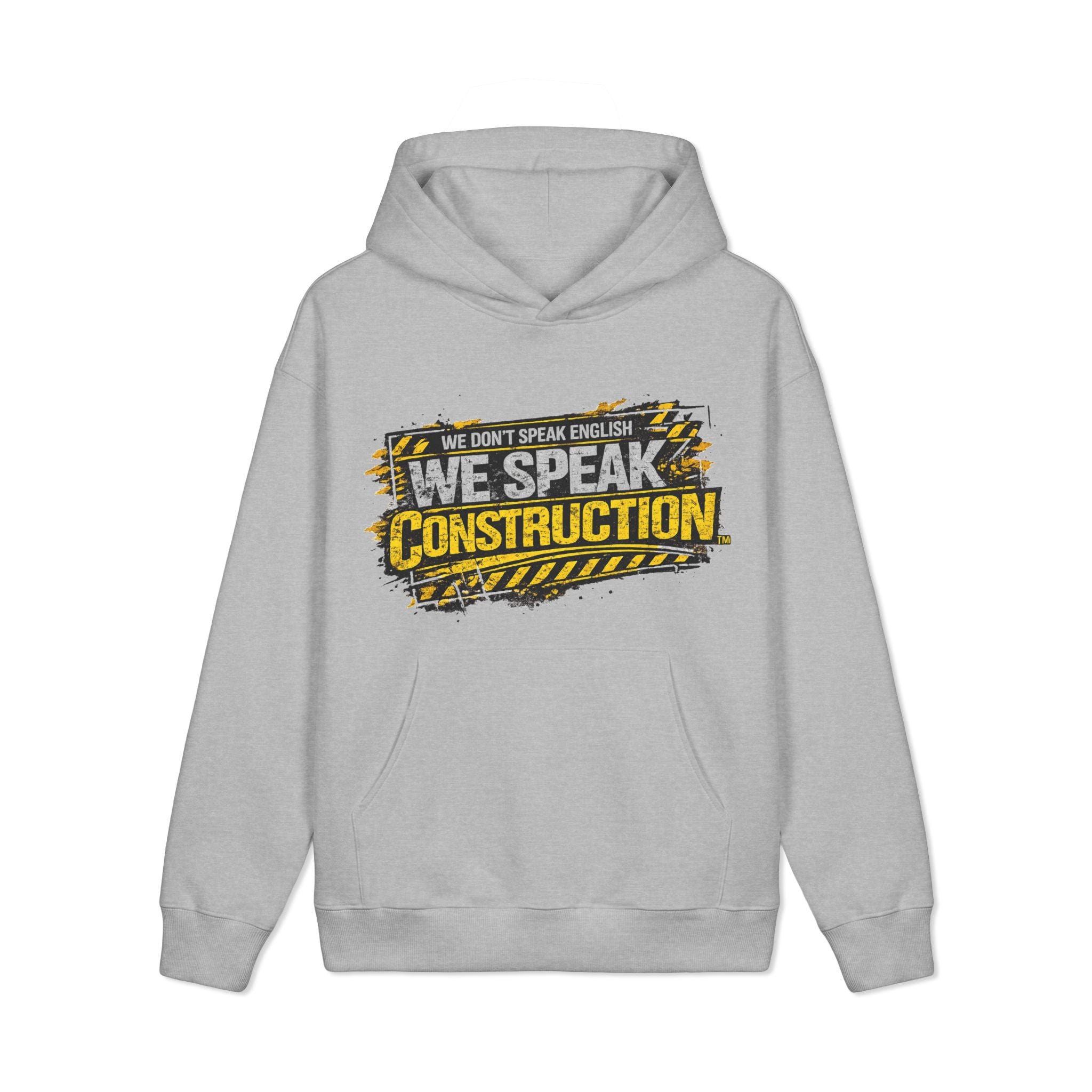 Construction Crew Hoodie - "We Speak Construction" Heavyweight Hoodie