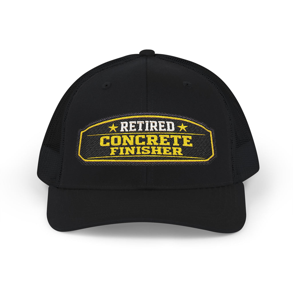Retired Concrete Finisher - Embroidered Richardson 112 Snap Back Trucker Cap