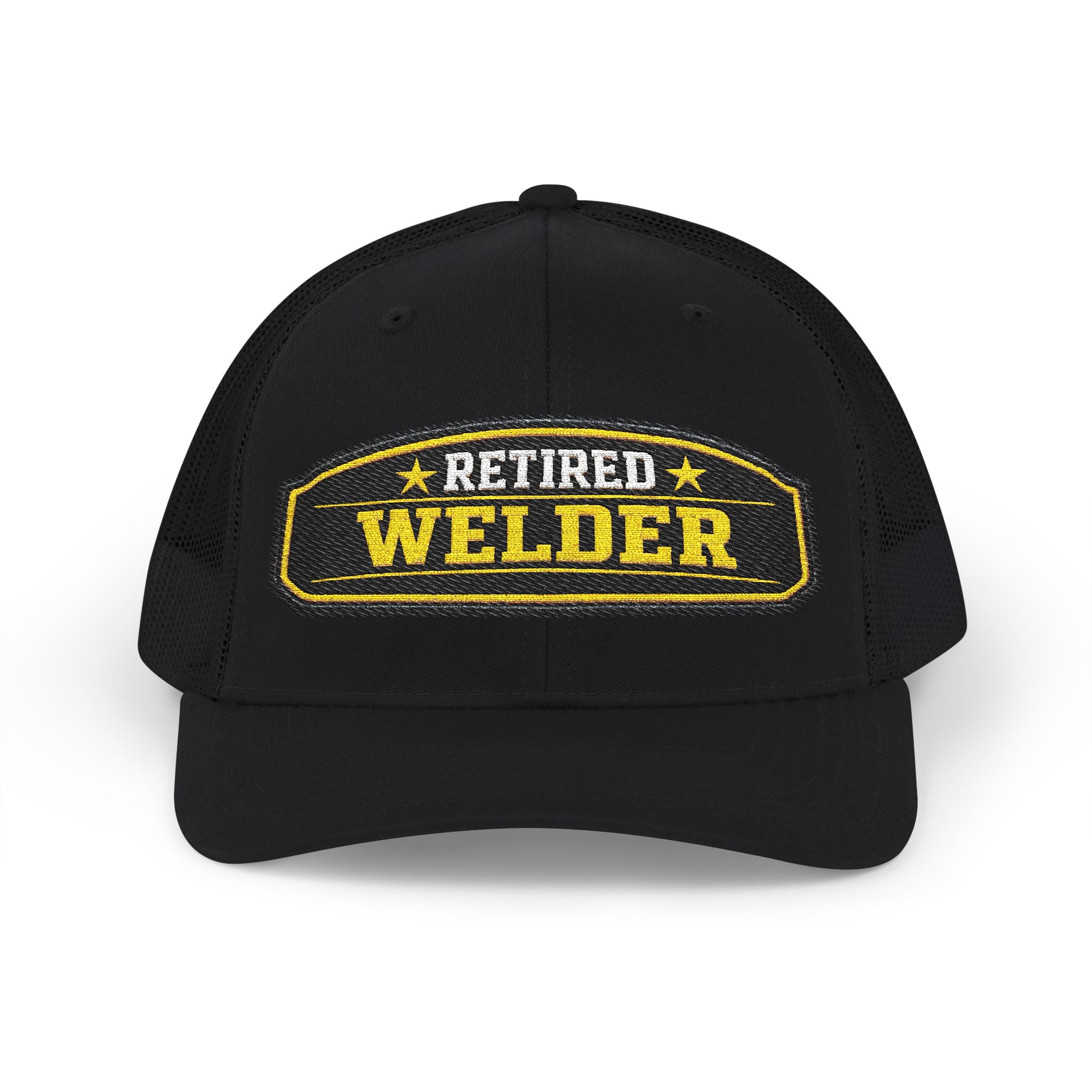 Retired Welder- Embroidered Richardson 112 Trucker Cap