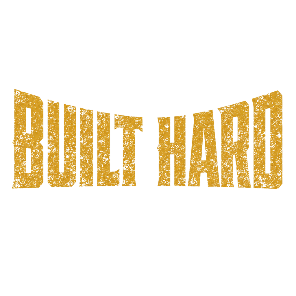 Built Hard Construction Performance T‑Shirt — 'Built Hard' Graphic Work Tee