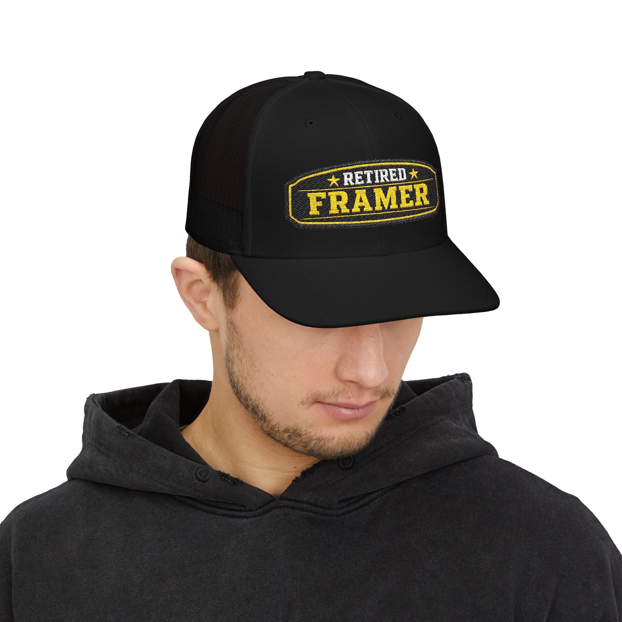 Retired Framer - Embroidered Richardson 112 Snap Back Trucker Cap