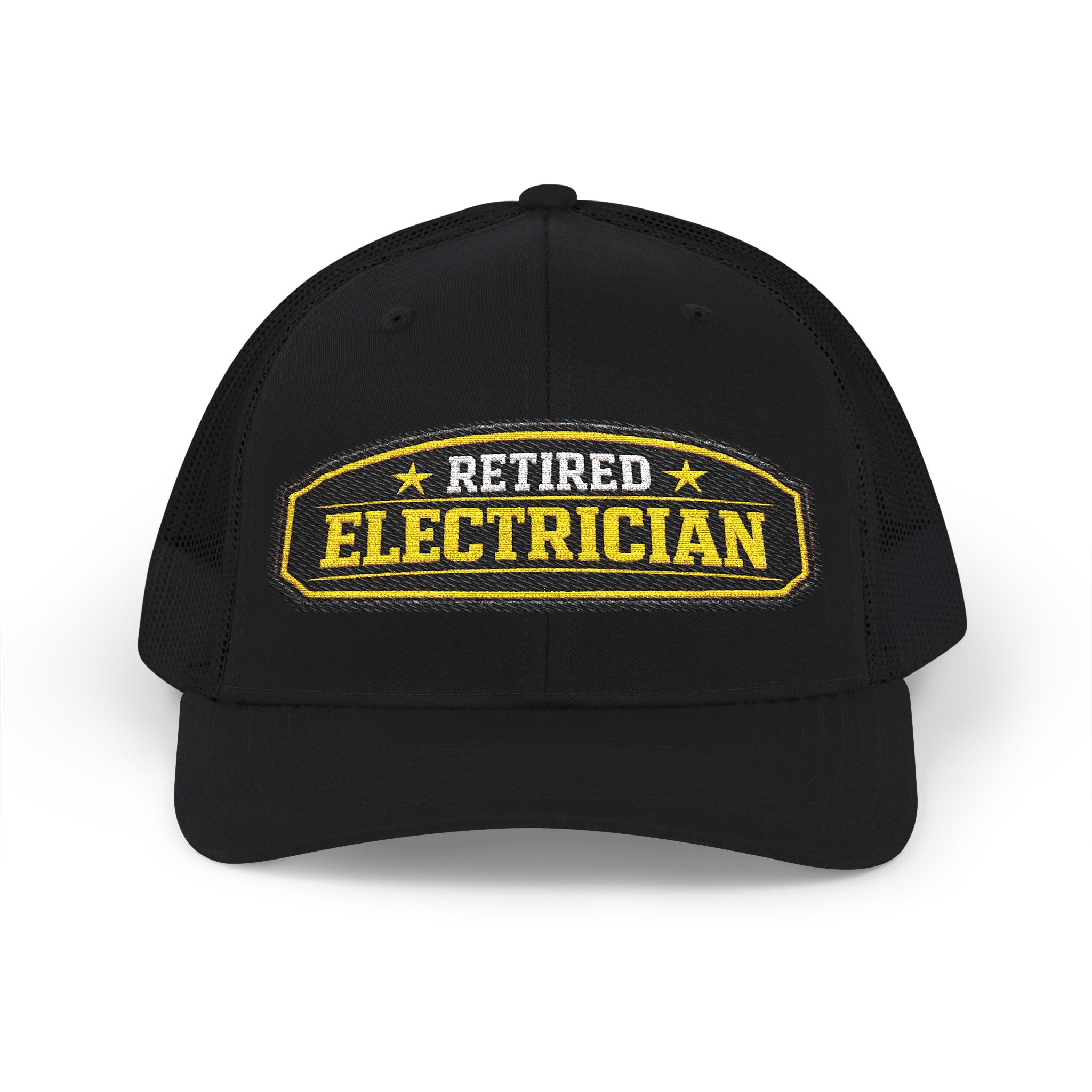 Retired Electrician - Embroidered Richardson 112 Snap Back Trucker Cap