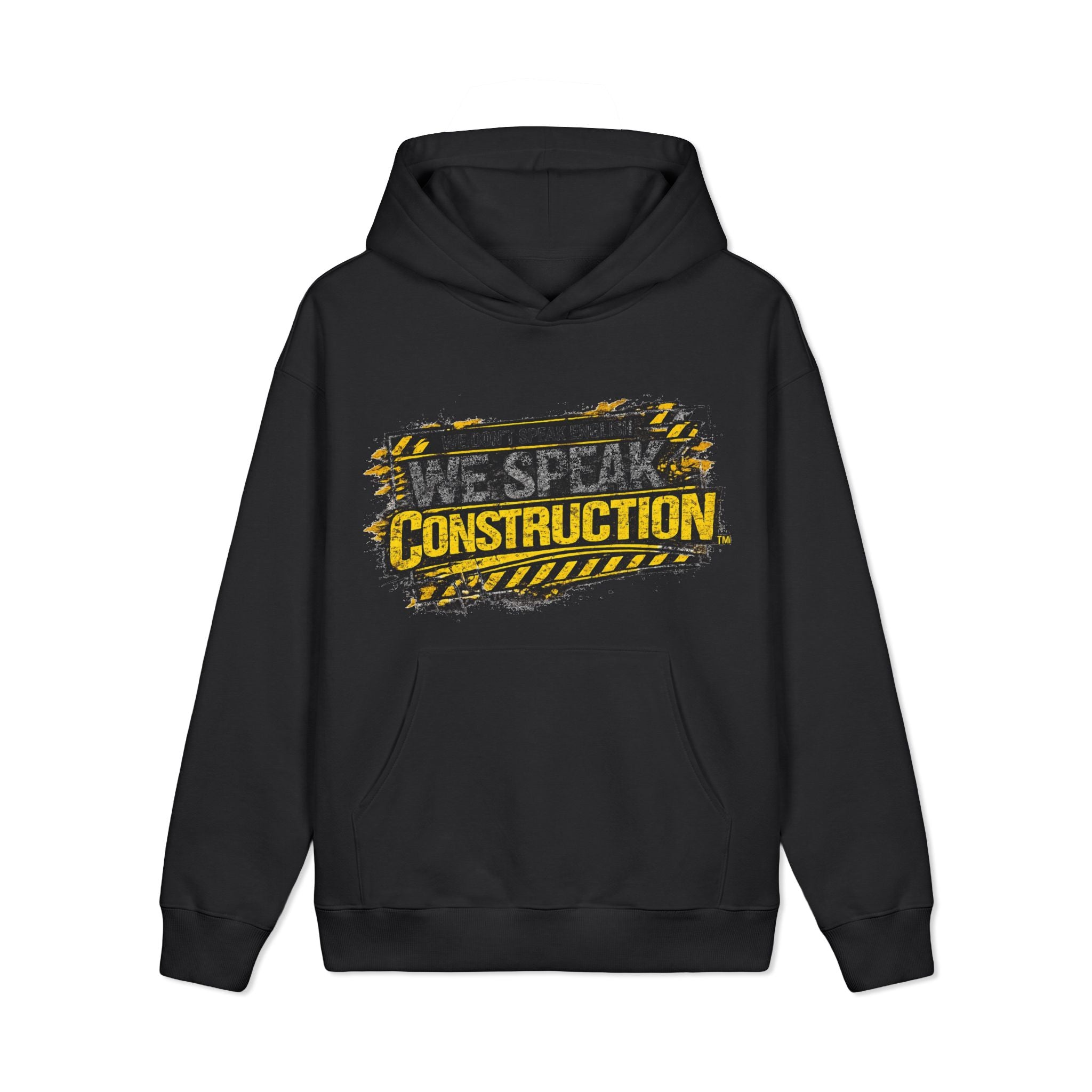 Construction Crew Hoodie - "We Speak Construction" Heavyweight Hoodie