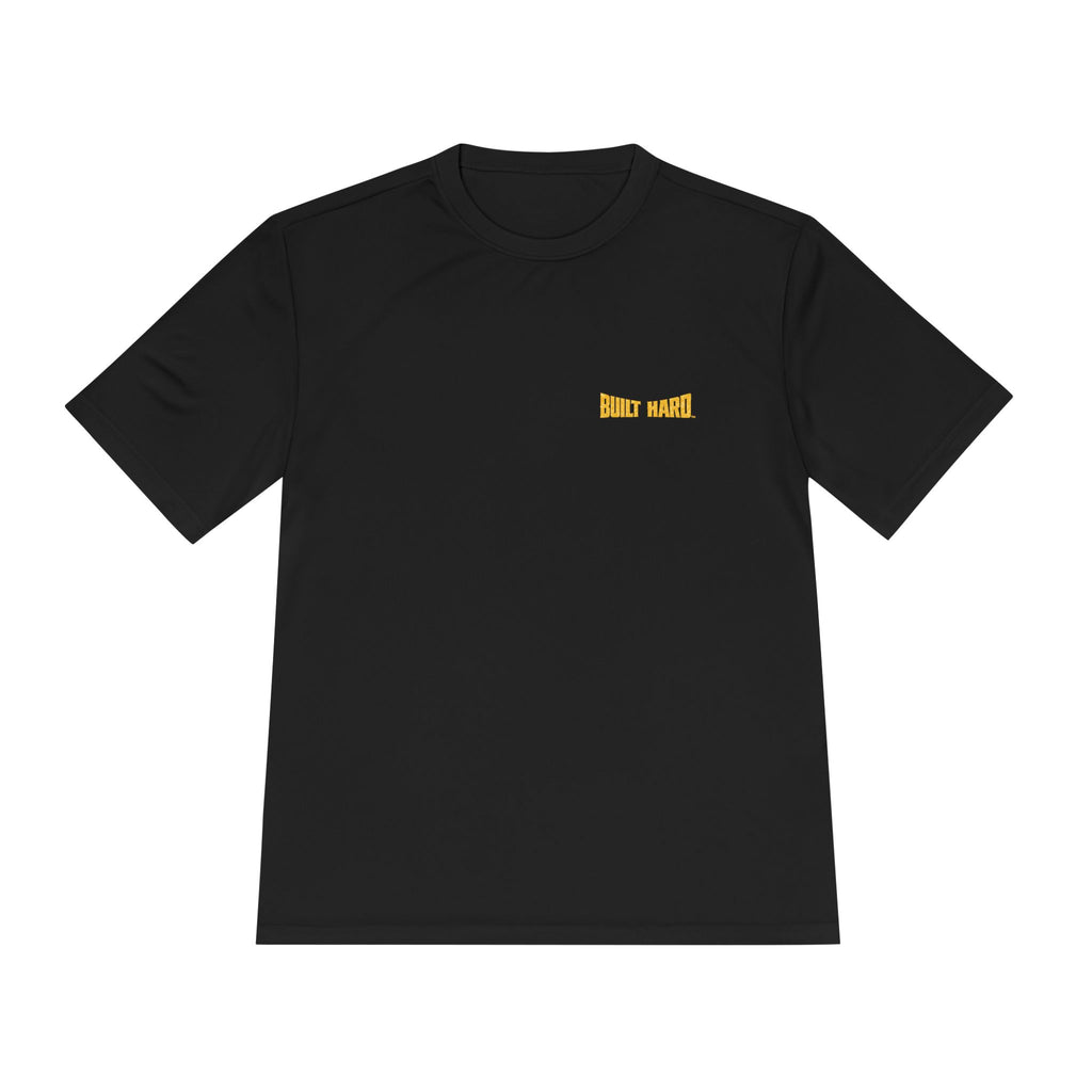 Built Hard Construction Performance T‑Shirt — 'Built Hard' Graphic Work Tee