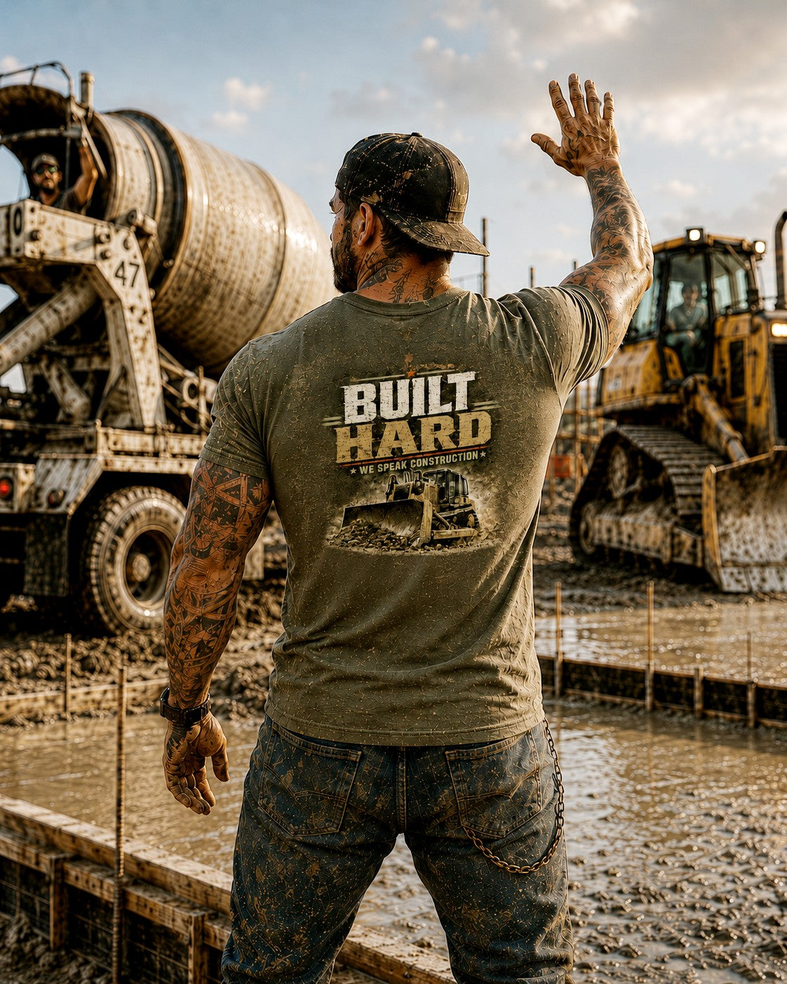 BUILT HARD- BULLDOZER TEE