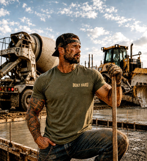 BUILT HARD- BULLDOZER TEE